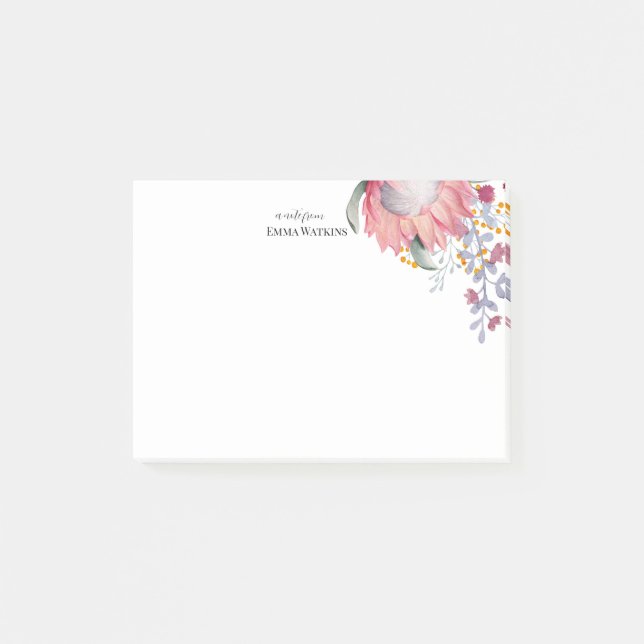 Personlig Teacher Australian Blommigt Post-it Block (Framsida)
