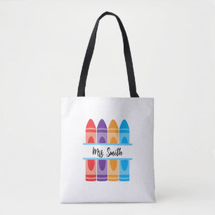 Personlig Teacher Canvas Tote Bag Gift for Teac Tygkasse