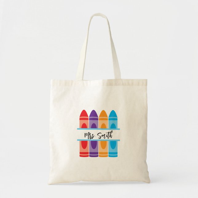 Personlig Teacher Canvas Tote Bag Gift for Teac Tygkasse (Framsidan)
