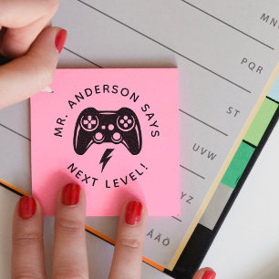 Personlig Teacher Gamer Frimärke Back to school Stämpel