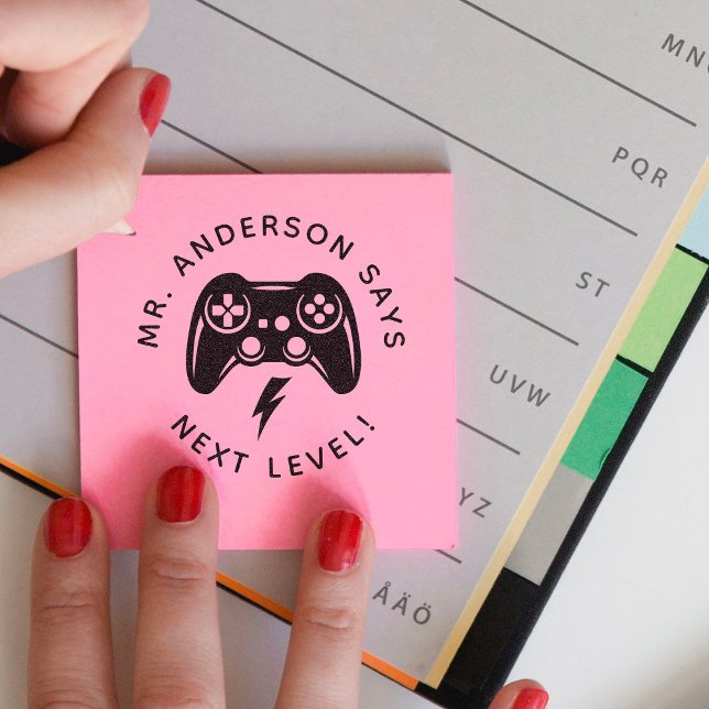 Personlig Teacher Gamer Frimärke Back to school Stämpel (Skapare uppladdad)