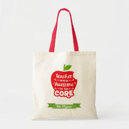 Personlig Teacher Gift (Fantastisk till kärnan) Tygkasse