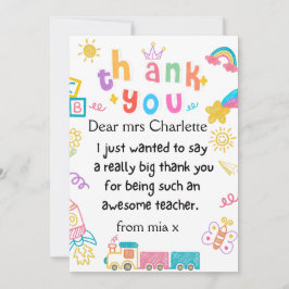 Personlig Teacher Gift, Lärargåva, Bee Frien Julkort