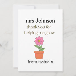 Personlig Teacher Gift, Lärargåva, Bee Frien Tack Kort