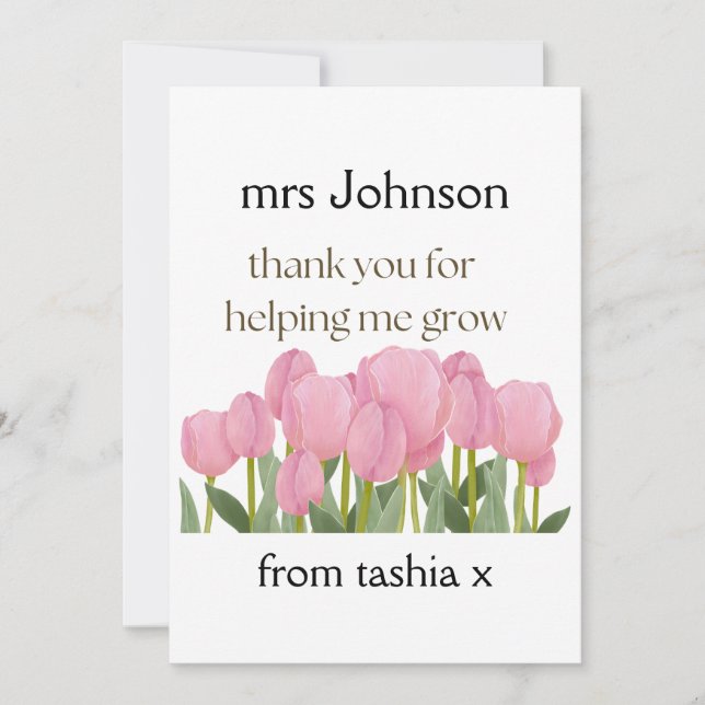 Personlig Teacher Gift, Lärargåva, Bee Frien Tack Kort (Framsida)