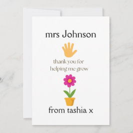 Personlig Teacher Gift, Lärargåva, Bee Frien Tack Kort