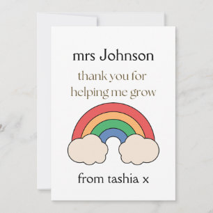Personlig Teacher Gift, Lärargåva, Bee Frien Tack Kort