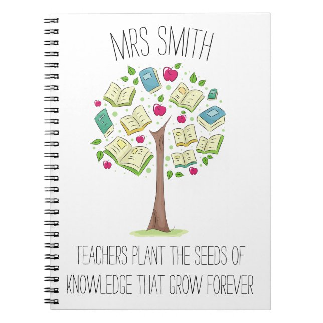 Personlig Teacher Gift Note Bok Anteckningsbok (Framsidan)
