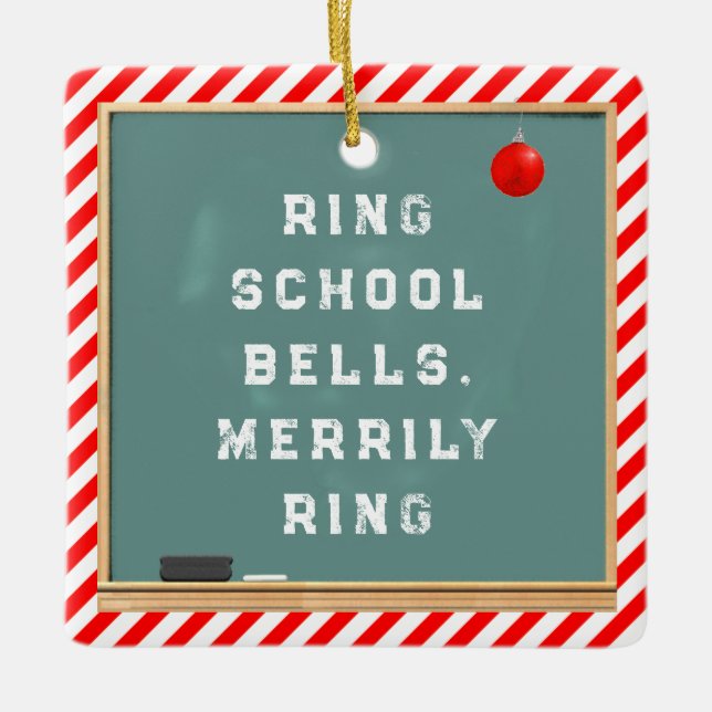 Personlig Teacher Helgdag Gift Julgransprydnad Keramik (Framsida)