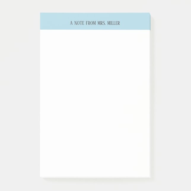 Personlig Teacher Note Post-it Block (Framsida)