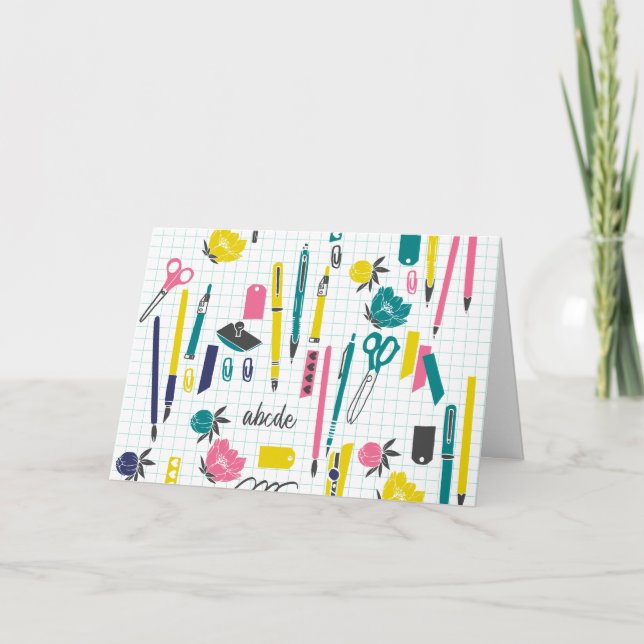 Personlig Teacher Notecards Kort (Framsida)
