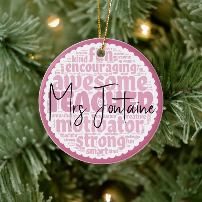 Personlig Teacher Ornament (Träd)