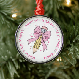 Personlig Teacher Pension Julgransprydnad Metall