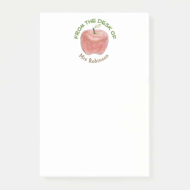 Personlig Teacher Post-it Notes (Framsida)