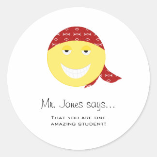 Personlig Teacher Stickers Runt Klistermärke