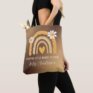 Personlig Teacher Tote Bag Tygkasse