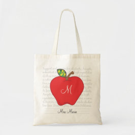 Personlig Teacher Tote Bag Tygkasse