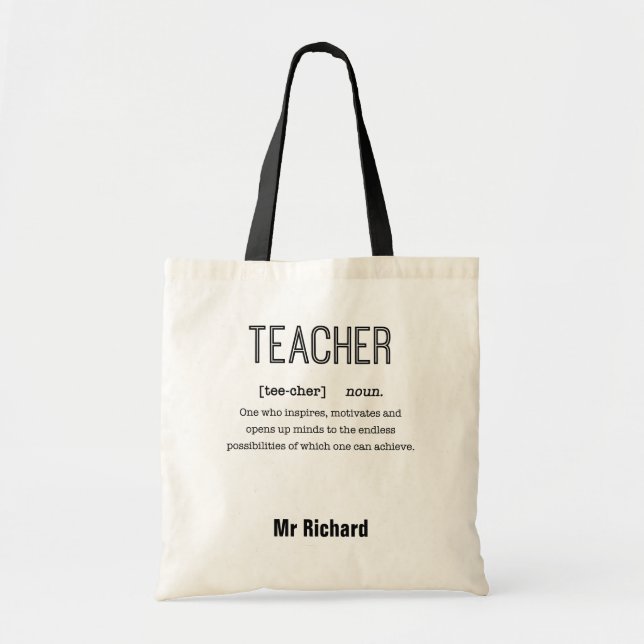 Personlig Teacher Tote bags (definition) Tygkasse (Framsidan)