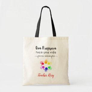 Personlig Teacher Tote bags (spanska) Tygkasse