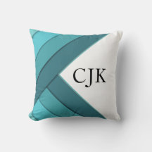 Personlig Teal and White Geometric