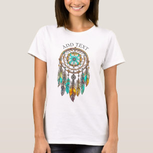 Personlig Teal Dreamcatcher Mystical T Shirt