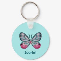 Personlig: Teal Glasswing Butterfly Art