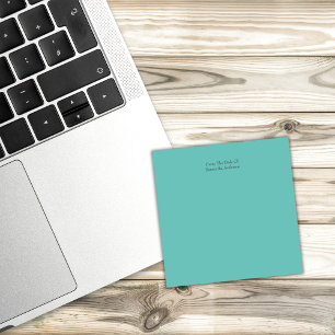 Personlig Teal Grönt Notes Post-it Block