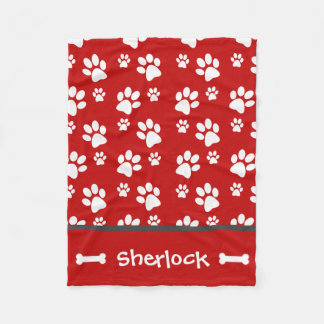 Personlig Teal Hund Blanket Puppy Gift Fleecefilt