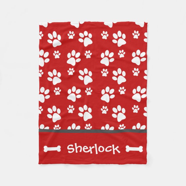 Personlig Teal Hund Blanket Puppy Gift Fleecefilt (Framsidan)