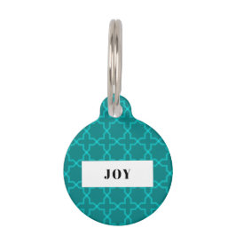 Personlig Teal Stjärnmönster Högen Djurbricka