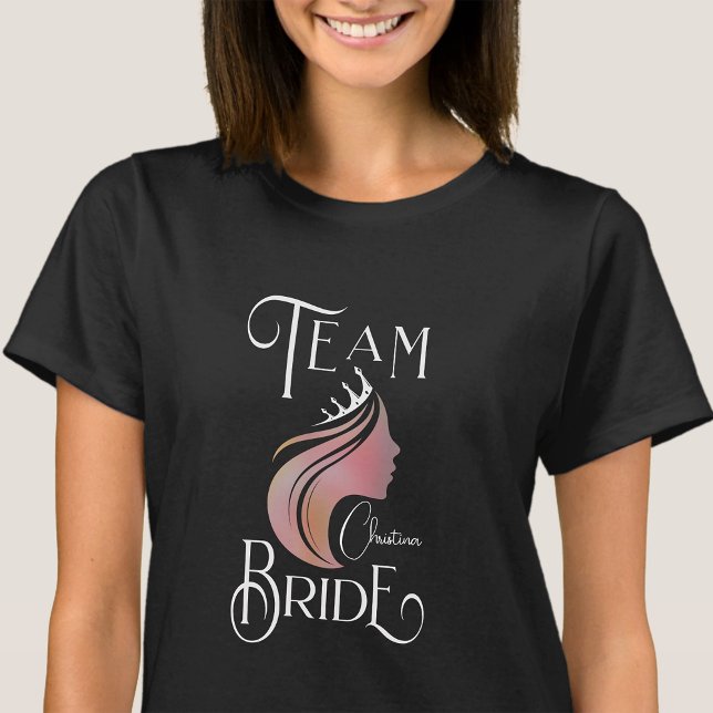 Personlig Team Bride Bachelorette Hen Party T Shirt (Skapare uppladdad)
