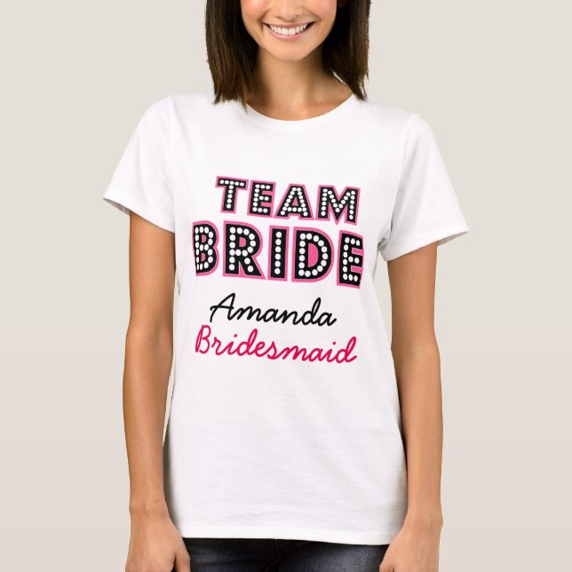 PERSONLIG TEAM BRIDE,BRIDES CREW T-SHIRT (Framsida)