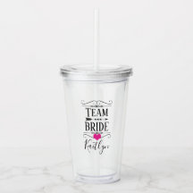 PERSONLIG TEAM BRIDE BRUDENS SIDA TUMBLER