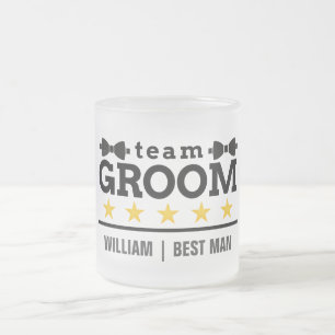 Personlig Team Brudgum Best Man Frostad Glasmugg