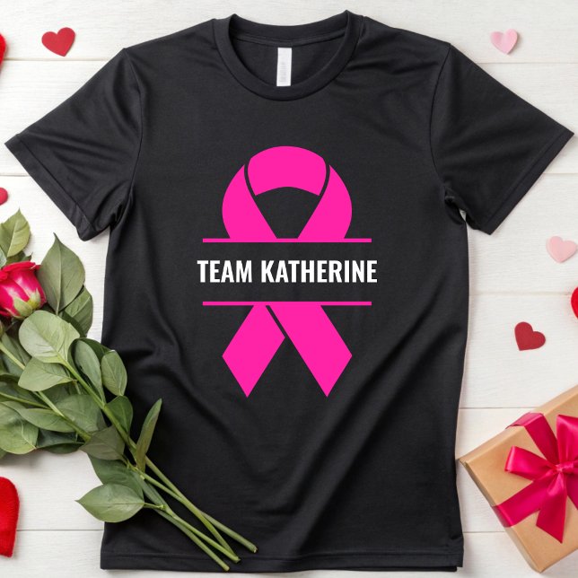 Personlig Team Cancer Breast Cancer Awareness T Shirt (Skapare uppladdad)