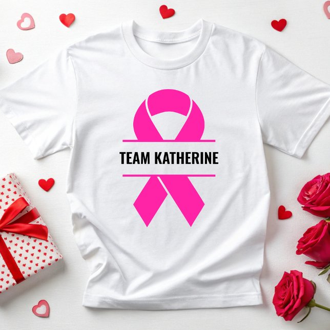 Personlig Team Cancer Breast Cancer Awareness T Shirt (Skapare uppladdad)