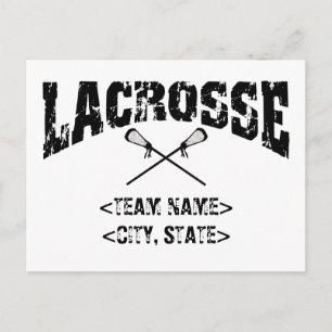 Personlig Team City State Lacrosse T-Shirts Vykort