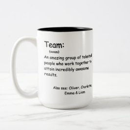 Personlig Team Definition-medarbetaruppskattning Två-Tonad Mugg