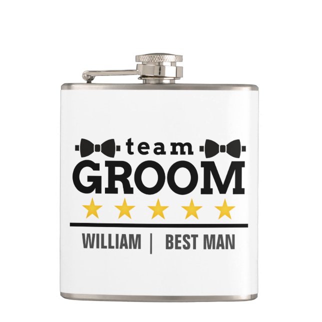 Personlig Team Groom Best Man Fickplunta (Framsidan)