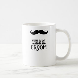 Personlig Team Groom här mr Mustache Kaffemugg