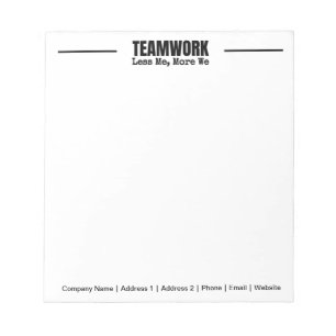 Personlig Team Inspirational Office Corporate Anteckningsblock