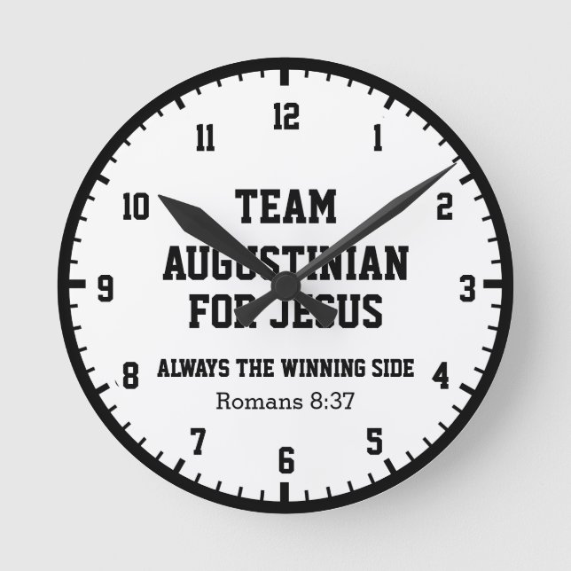 Personlig TEAM JESUS Christian Round Clock Rund Klocka (Framsida)