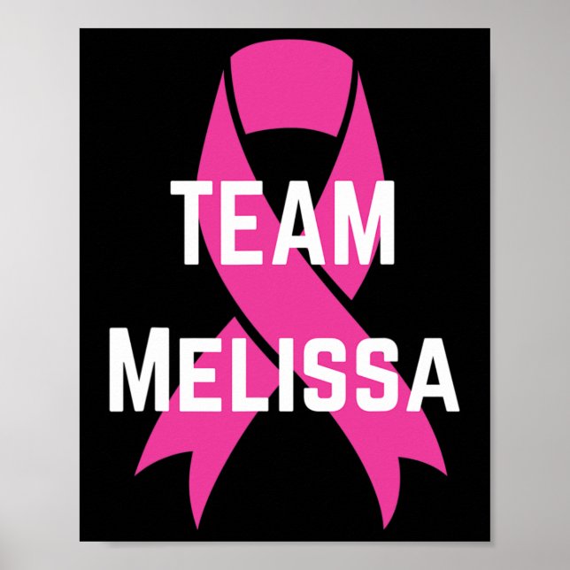 Personlig Team Melissa I Bära Rosa Breast Cance Poster (Framsidan)