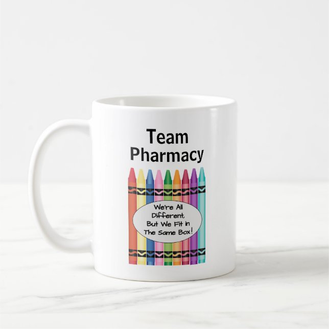 Personlig Team Pharmacy Kaffemugg (Vänster)