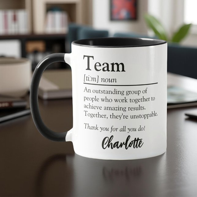 Personlig Teamdefinition Medarbetarskattning Mugg (Skapare uppladdad)