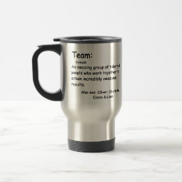 Personlig teamdefinition medarbetaruppskattning resemugg