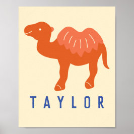 Personlig Tecknad Bactrian 2 Humps Camel Poster