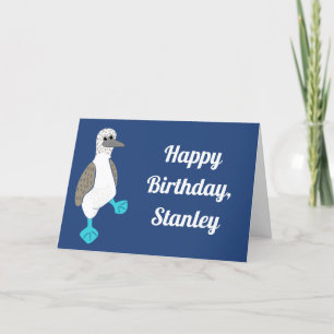 Personlig Tecknad Blåfotad Booby Bird Kort