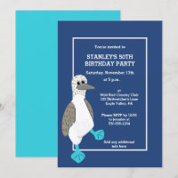 Personlig Tecknad Blue Footed Booby Bird Party