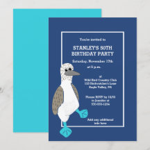 Personlig Tecknad Blue Footed Booby Bird Party